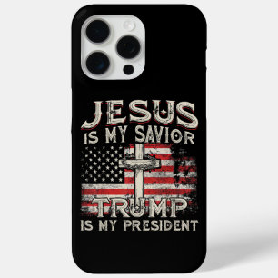 Jesus Is My Saviour Trump Is My President American iPhone 15 Pro Max Case