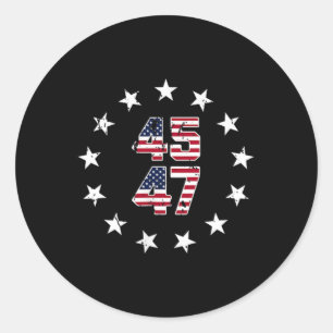 Jesus Is My Saviour Trump Is My President American Classic Round Sticker