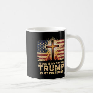 Jesus Is My Saviour Trump Is My President Biblical Coffee Mug
