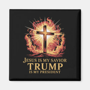 Jesus Is My Saviour Trump Is My President Christia Magnet