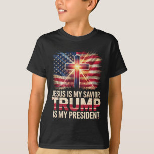 Jesus Is My Saviour Trump Is My President Christia T-Shirt