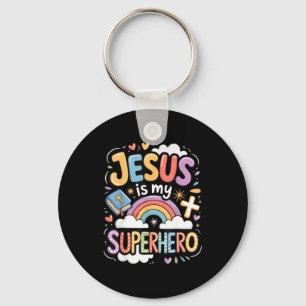 Jesus Is My Superhero Key Ring