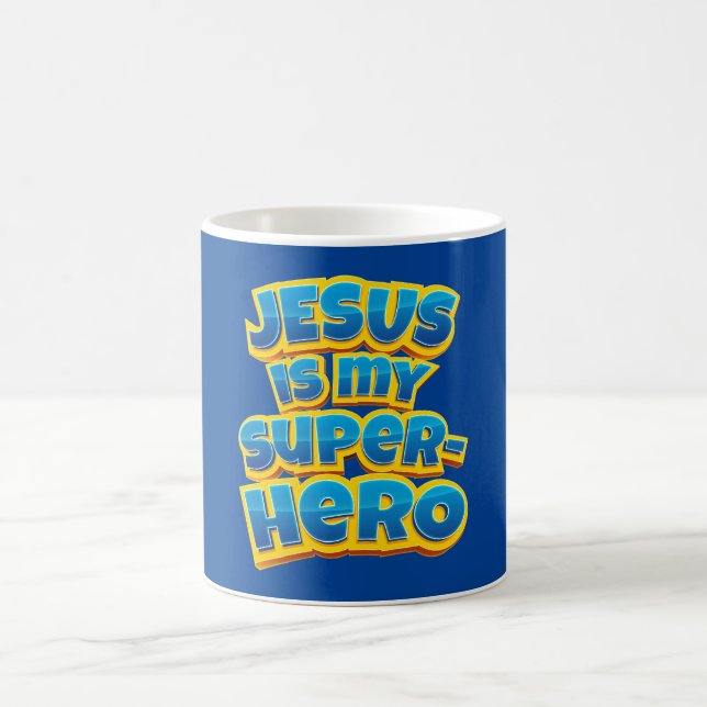 Jesus is My Superhero Kids & Adult Christian Faith Coffee Mug (Center)