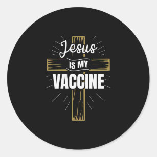 Jesus Is My Vaccine Christian Faith Classic Round Sticker