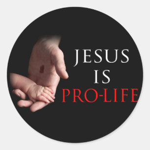 Jesus Is Pro-Life Classic Round Sticker