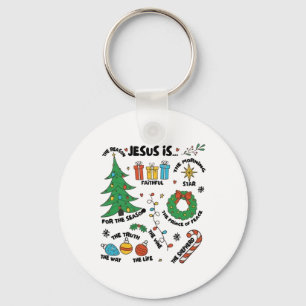 Jesus Is Reason Funny Christmas Xmas Holiday Key Ring