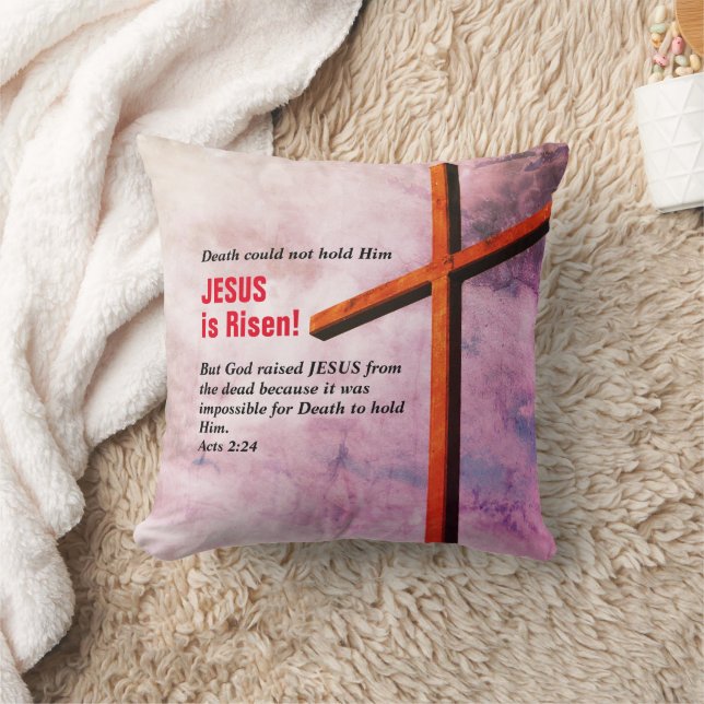 JESUS IS RISEN Christian Easter Cushion (Blanket)