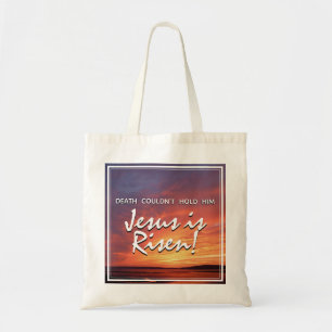 JESUS IS RISEN Christian Easter Landscape Tote Bag