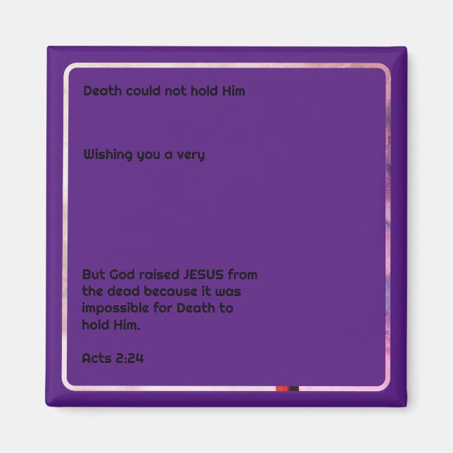 JESUS IS RISEN Christian Easter Magnet (Front)