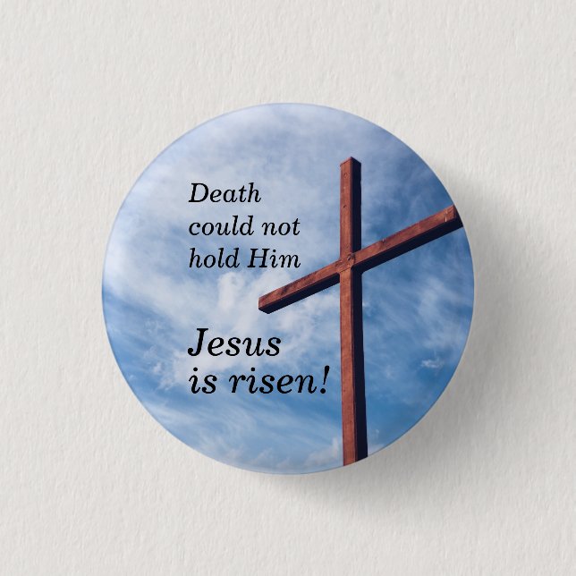 JESUS IS RISEN Easter 3 Cm Round Badge (Front)