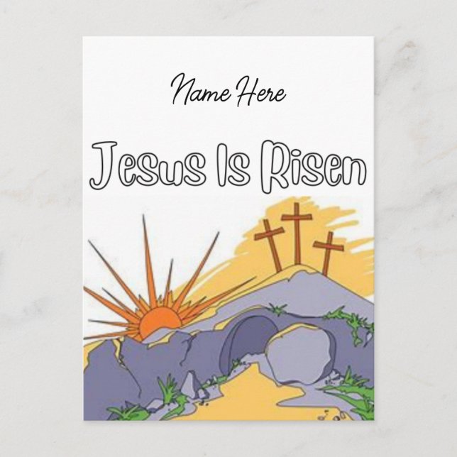 Jesus Is Risen Postcard (Front)