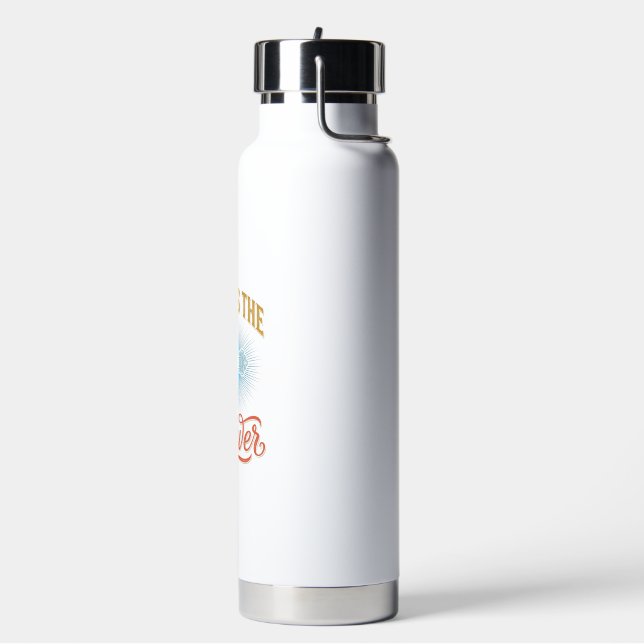 Jesus Is the Answer Christian Cross Vector Design_ Water Bottle (Left)