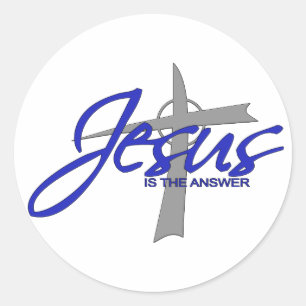 Jesus is the Answer Classic Round Sticker