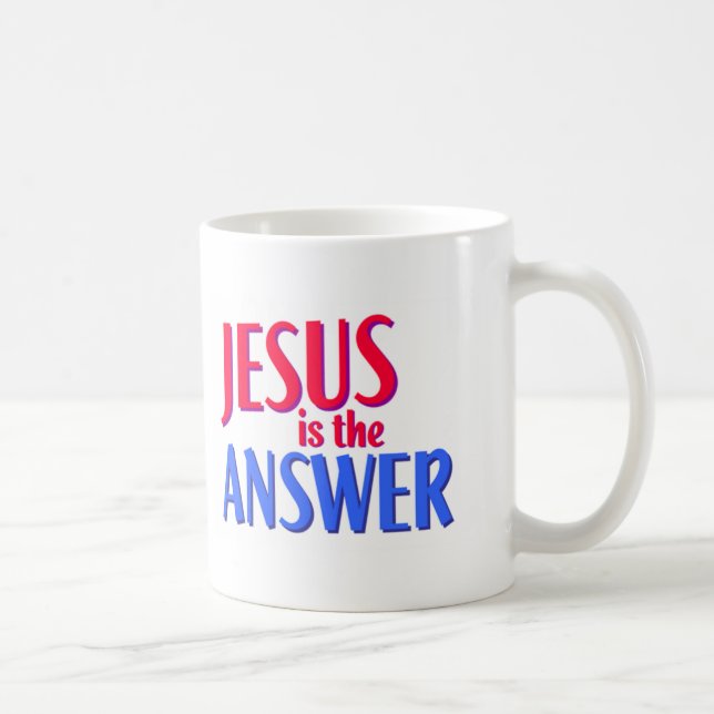 Jesus is the answer coffee mug (Right)