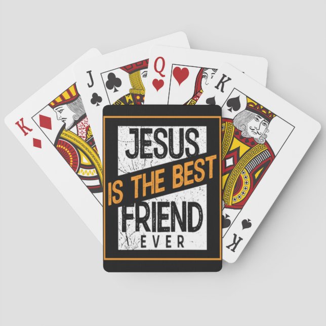 JESUS IS THE BEST FRIEND EVER PLAYING CARDS (Back)