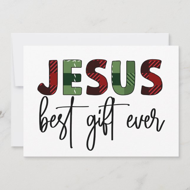 Jesus is the best gift ever Christian Christmas Invitation (Front)