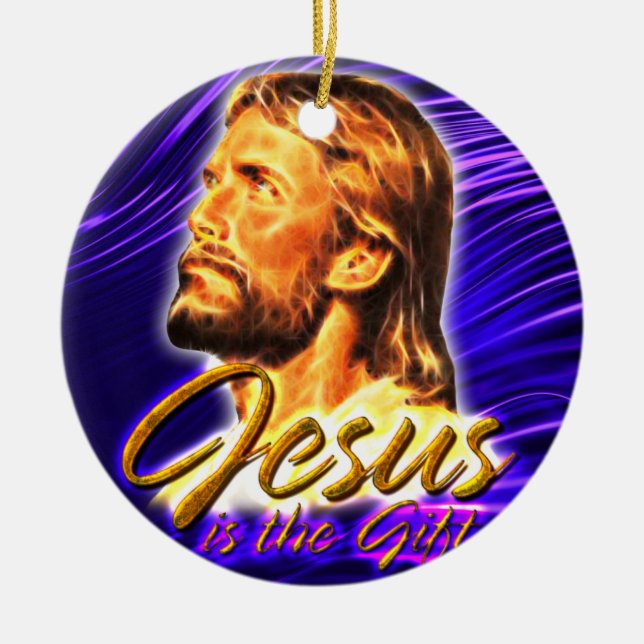 Jesus is the Gift 2&3 Ceramic Tree Decoration (Front)
