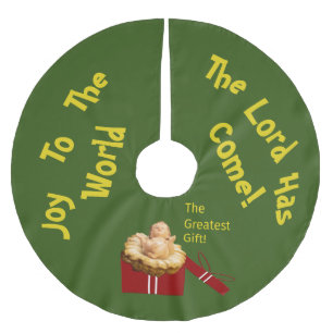 Jesus is "The Greatest Gift!" on a Brushed Polyester Tree Skirt