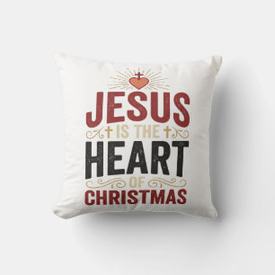 Jesus Is the Heart of Christmas Vintage Shirt Cushion