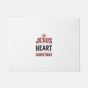 Jesus Is the Heart of Christmas Vintage Shirt Doormat