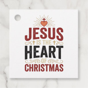 Jesus Is the Heart of Christmas Vintage Shirt Favour Tags
