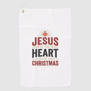 Jesus Is the Heart of Christmas Vintage Shirt Golf Towel