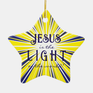 Jesus is the Light Ceramic Tree Decoration
