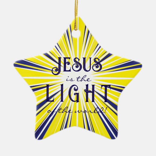 Jesus is the Light Ceramic Tree Decoration (Front)