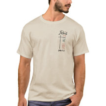 "Jesus is the Light", Customisable Section on back