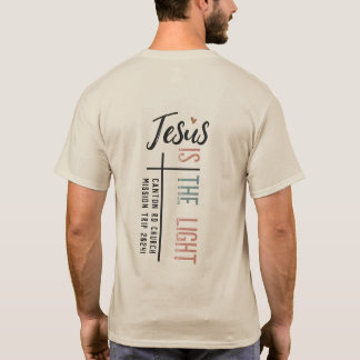 "Jesus is the Light", Customisable Section on back T-Shirt