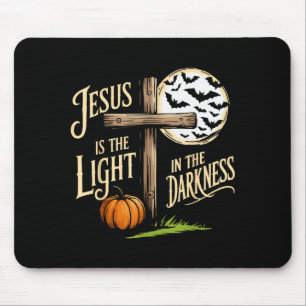 Jesus Is The Light In The Darkness Christian Hallo Mouse Pad
