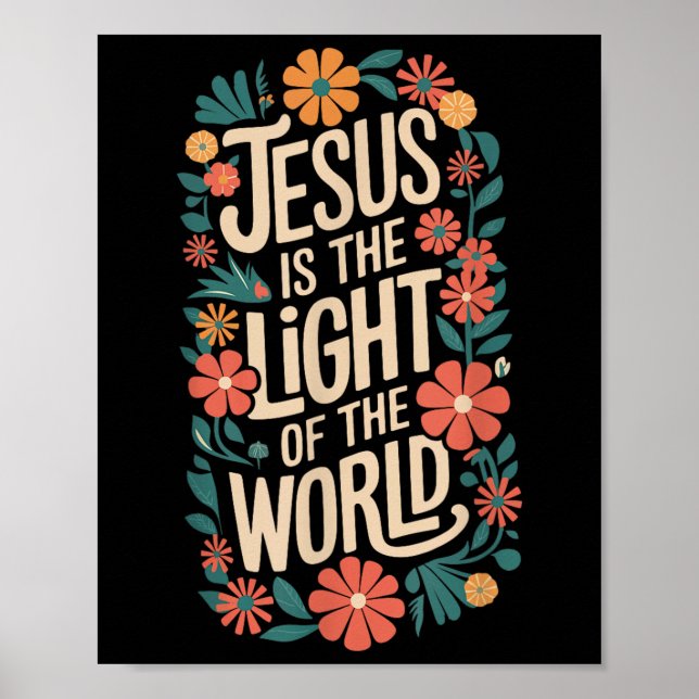 Jesus Is The Light Religious Christian  Poster (Front)