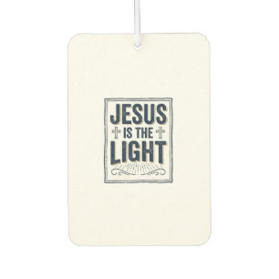 Jesus Is The Light Vintage Christian Shirt Car Air Freshener