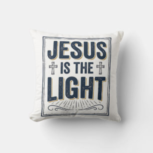 Jesus Is The Light Vintage Christian Shirt Cushion