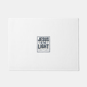 Jesus Is The Light Vintage Christian Shirt Doormat