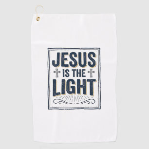 Jesus Is The Light Vintage Christian Shirt Golf Towel