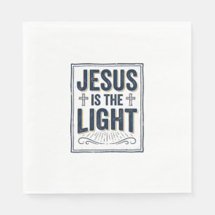 Jesus Is The Light Vintage Christian Shirt Napkin