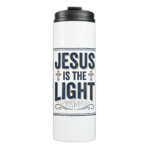 Jesus Is The Light Vintage Christian Shirt Thermal Tumbler