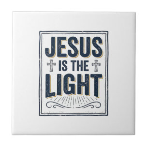 Jesus Is The Light Vintage Christian Shirt Tile