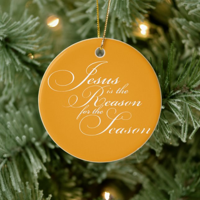 Jesus is the reason ceramic tree decoration (Tree)