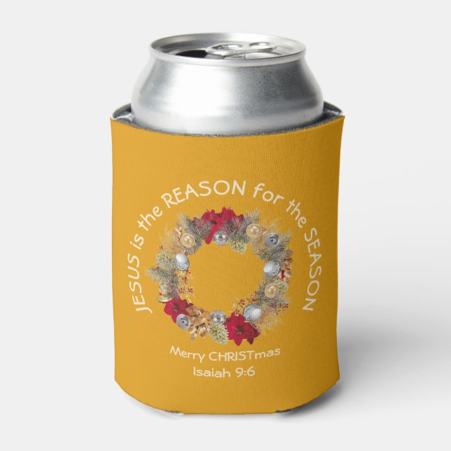 JESUS IS THE REASON Christian Can Cooler (Can Front)