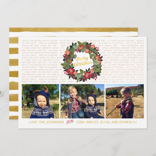 Jesus is the Reason Christian Christmas Card (Front/Back)