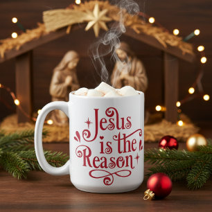 Jesus is the Reason Christian Christmas Coffee Mug