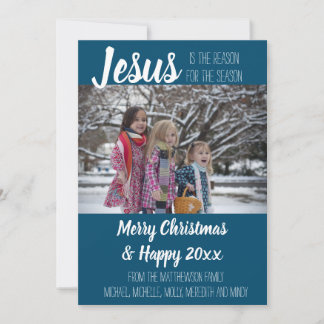 Jesus Is The Reason Christian Christmas Photo Card