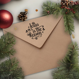 Jesus Is The Reason Christian Christmas Rubber Stamp
