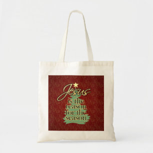 Jesus is the Reason Christian Christmas Tote Bag