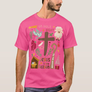 Jesus Is The Reason Christian Cross Christmas Xmas T-Shirt