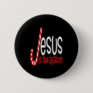 Jesus Is The Reason Christian Religious Christmas 6 Cm Round Badge