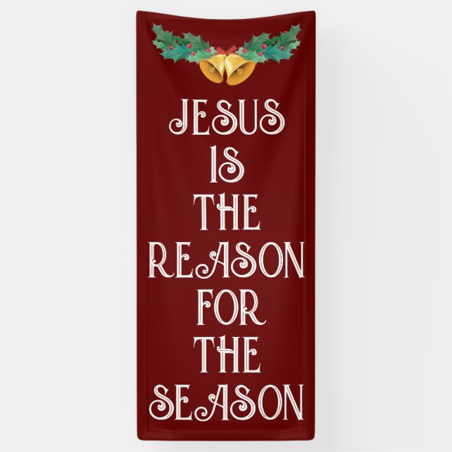 JESUS IS THE REASON CHRISTMAS DOOR BANNER (Vertical)
