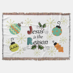 Jesus is the Reason Christmas Holiday Throw Blanket